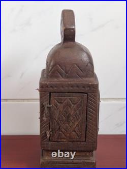 Antique Ethiopia Orthodox Hand Carved/painted Wood Icon Altar Religious Artifact