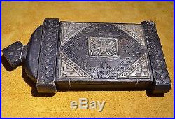 Antique Ethiopian Christian Wood Altar Carved Stone Painted Religious Icon Image