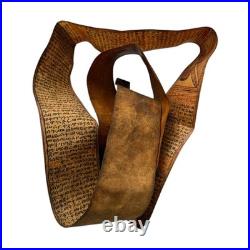 Antique Ethiopian Ge'ez Healing Scroll Handwritten Vellum Amulet with Archange Antique Ethiopian Ge'ez Healing Scroll Handwritten Vellum Amulet with Archange