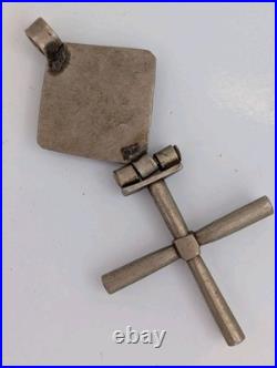 Antique Ethiopian Orthodox Christian Cross Pendant Religious Jewelry Silver