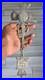 Antique-Ethiopian-Processional-Hand-Cross-Silvered-Brass-Religious-Icon-Coptic-01-xkt