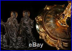 Antique Fine French Silver Chalice and Paten, calice Favier Lyon XIXc Religious