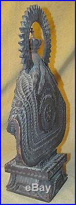 Antique Folk Art Carved Religious Figure Christian