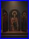 Antique-Folk-Art-Wooden-Triptych-Madonna-Child-Angels-Religious-Icon-Hinged-Door-01-ne