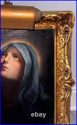 Antique Framed Joseph Malachy Kavanagh Our Mother Of Sorrows Painting 21 3/4