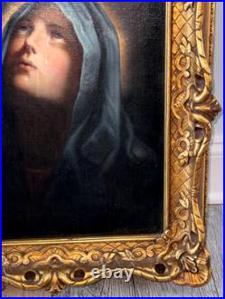 Antique Framed Joseph Malachy Kavanagh Our Mother Of Sorrows Painting 21 3/4