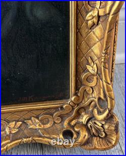 Antique Framed Joseph Malachy Kavanagh Our Mother Of Sorrows Painting 21 3/4