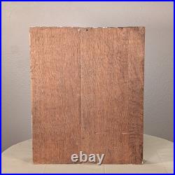 Antique French Carved Oak Wood St Francis of Assisi Religious Panel Plaque 1/6