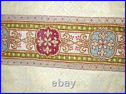 Antique French Embroidered Brocade Christian Vestment Chasuble Priest Religious