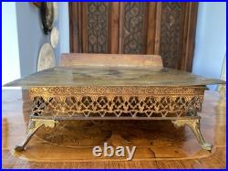 Antique French Gild Solid Brass Bible Holder Stand Lectern Altar Religious Jesus Antique French Gild Solid Brass Bible Holder Stand Lectern Altar Religious Jesus