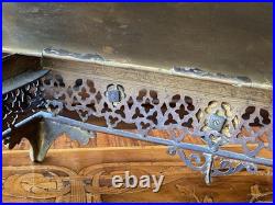 Antique French Gild Solid Brass Bible Holder Stand Lectern Altar Religious Jesus Antique French Gild Solid Brass Bible Holder Stand Lectern Altar Religious Jesus
