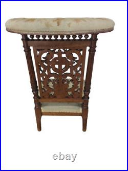Antique French Gothic Church Kneeler, Prayer Chair, 19th Century, Religious #11126