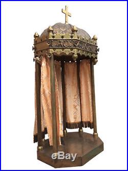 Antique French Gothic Religious Chapel, Laus, Gloria, Honor, Turn of the Century