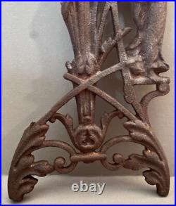 Antique French Iron Cross Fragment with Praying Angel Grave Religious Salvage Antique French Iron Cross Fragment with Praying Angel Grave Religious Salvage