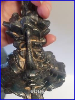 Antique French Metal Cross Crucifix Alter Christ Religious