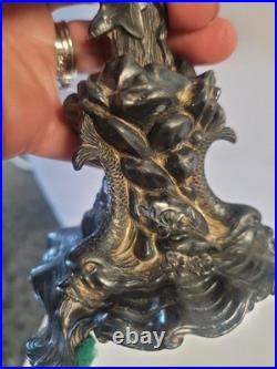 Antique French Metal Cross Crucifix Alter Christ Religious