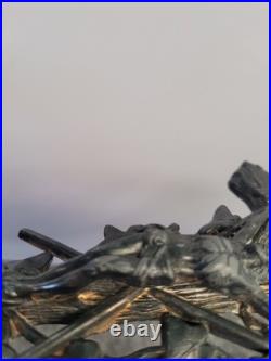 Antique French Metal Cross Crucifix Alter Christ Religious