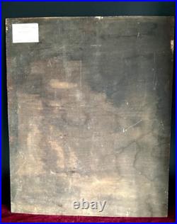 Antique French Oil Painting c. 1900 Woman at Altar, Signed, Religious Scene