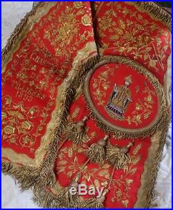 Antique French Religious Vestment Gold Metallic Embroidery