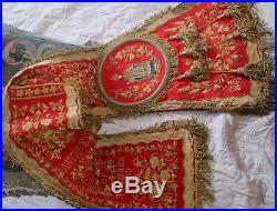 Antique French Religious Vestment Gold Metallic Embroidery