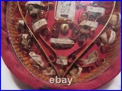 Antique French Reliquary 19 Relics inc St. Therese & Figurine of Virgin Mary Antique French Reliquary 19 Relics inc St. Therese & Figurine of Virgin Mary