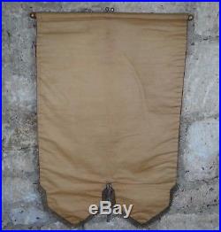 Antique French Silk Embroidery Processional Banner Religious Wall Hanging