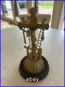Antique French/Spanish ormolu Arma Christi / Weapons of Christ Religious Object