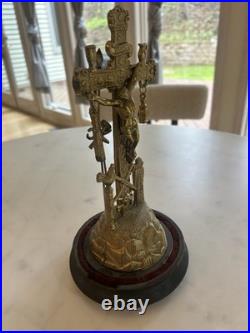 Antique French/Spanish ormolu Arma Christi / Weapons of Christ Religious Object