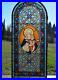 Antique-French-Stained-Glass-Panel-withLeaded-Glass-Mary-and-Jesus-Religious-01-yhyr
