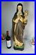 Antique-French-XL-Rare-chalkware-statue-saint-clara-Religious-church-01-wgi