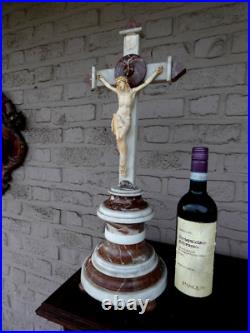 Antique French marble Crucifix religious