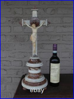 Antique French marble Crucifix religious
