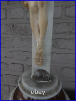 Antique French marble Crucifix religious