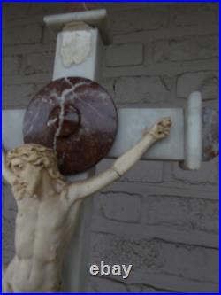 Antique French marble Crucifix religious
