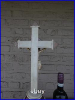 Antique French marble Crucifix religious