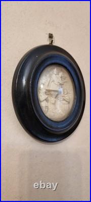 Antique French meerschaum frame reliquary religious devotion Napoleon III, 1900c