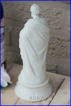 Antique French porcelain bisque saint Joseph statue figurine religious marked