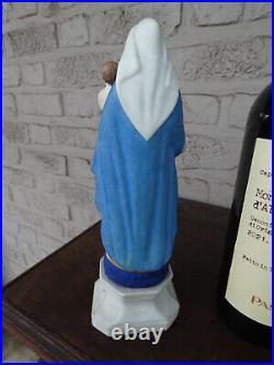 Antique French porcelain madonna child figurine statue religious