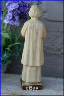 Antique French religious statue figurine saint john vianney priest