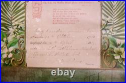 Antique German 1917 Religious Certificate Catholic Last Supper Picture Frame VTG Antique German 1917 Religious Certificate Catholic Last Supper Picture Frame VTG