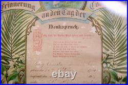 Antique German 1917 Religious Certificate Catholic Last Supper Picture Frame VTG Antique German 1917 Religious Certificate Catholic Last Supper Picture Frame VTG