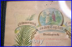 Antique German 1917 Religious Certificate Catholic Last Supper Picture Frame VTG Antique German 1917 Religious Certificate Catholic Last Supper Picture Frame VTG