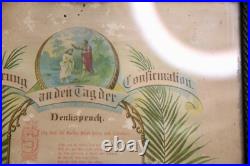 Antique German 1917 Religious Certificate Catholic Last Supper Picture Frame VTG Antique German 1917 Religious Certificate Catholic Last Supper Picture Frame VTG