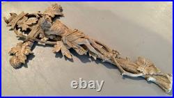 Antique German Black Forest Wood Cross Hand Carved Crucifix Religious Art 18.75