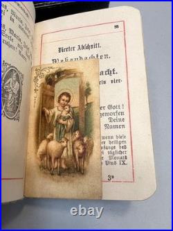 Antique German Catholic Religious Holy Confirmation Prayer Book MOP Rosary Bead
