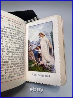Antique German Catholic Religious Holy Confirmation Prayer Book MOP Rosary Bead
