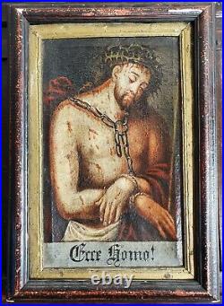 Antique German Old Master Jesus Christ Oil Painting 17th 18th century Religious
