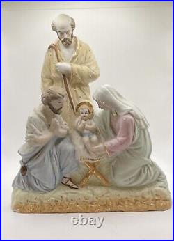 Antique German Porcelain Nativity Holy Family Religious Statue