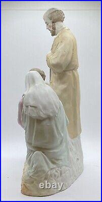 Antique German Porcelain Nativity Holy Family Religious Statue