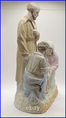 Antique German Porcelain Nativity Holy Family Religious Statue